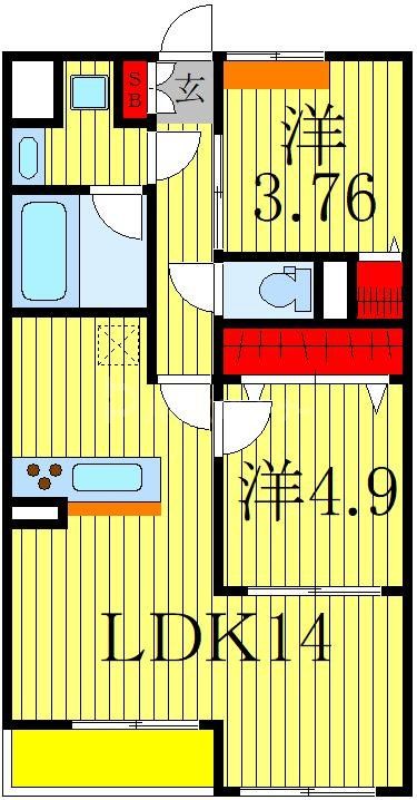 2階の間取り図