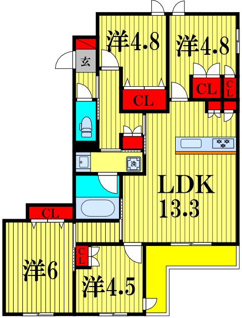 1階の間取り図