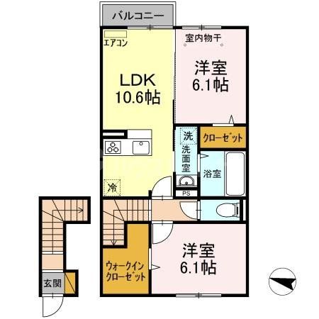 2階の間取り図