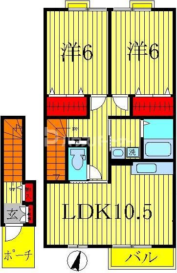 2階の間取り図