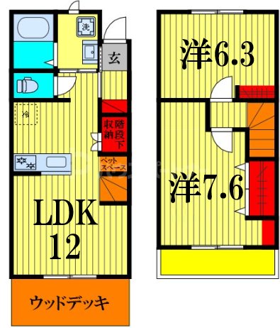 2階の間取り図
