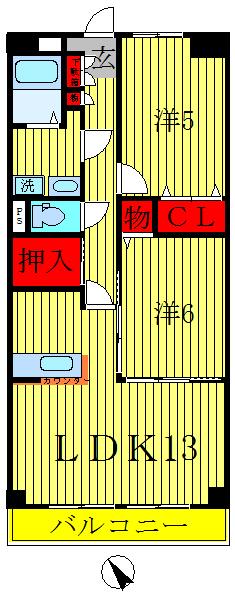 2階の間取り図
