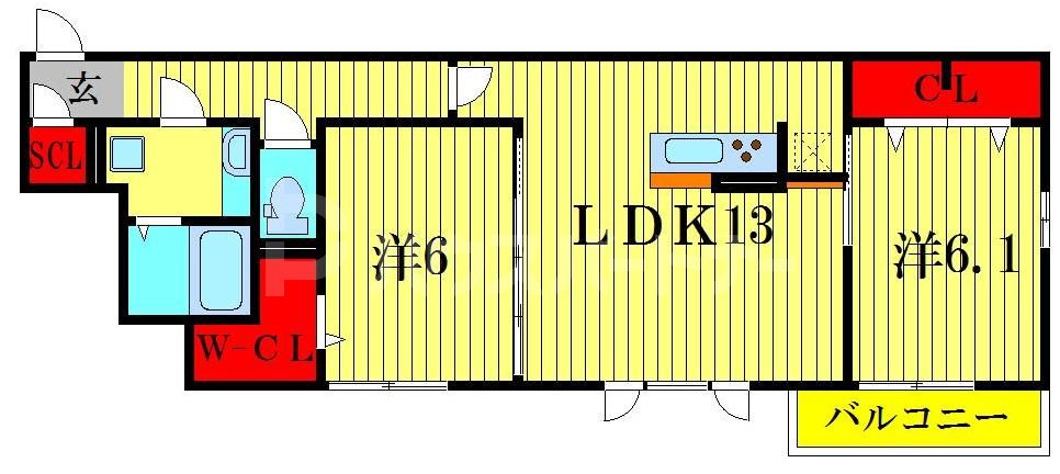 1階の間取り図
