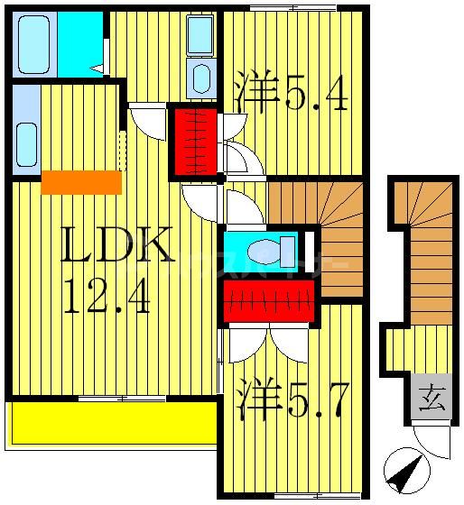 2階の間取り図