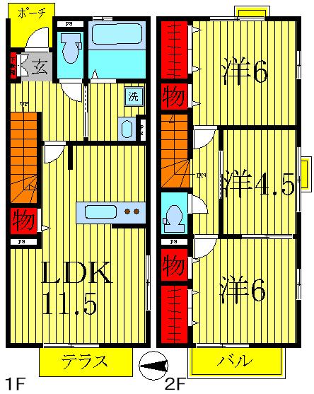 2階の間取り図