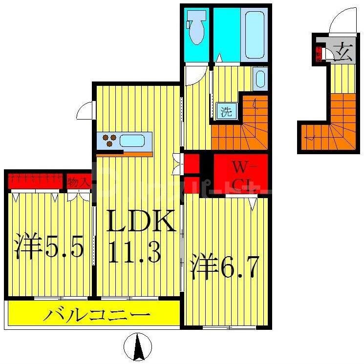 2階の間取り図
