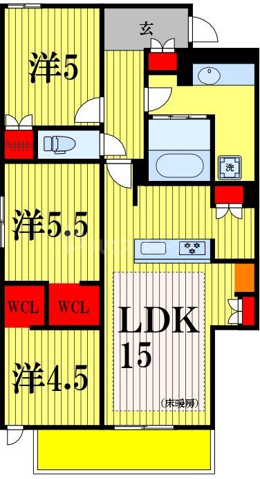 2階の間取り図