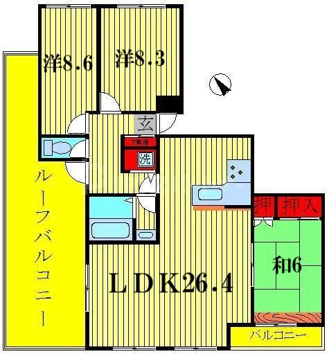 4階の間取り図