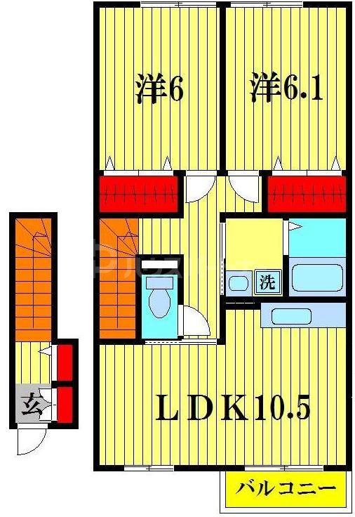 2階の間取り図