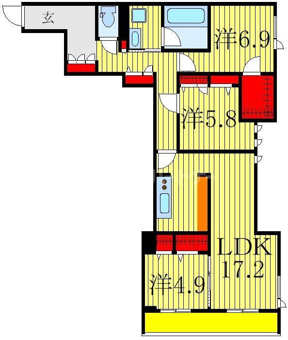 3階の間取り図