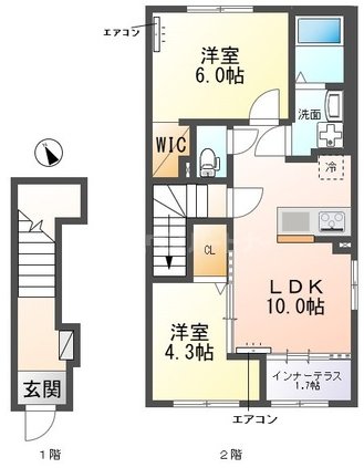 2階の間取り図