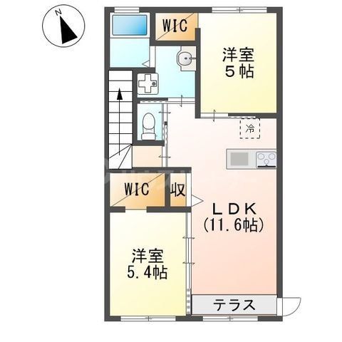 2階の間取り図