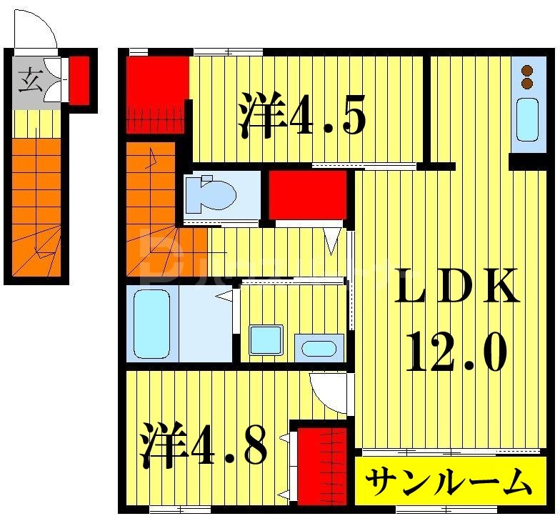 2階の間取り図