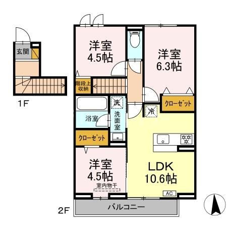 2階の間取り図
