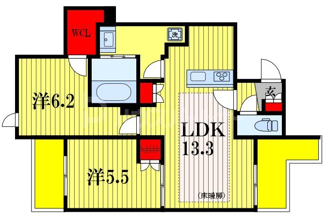 2階の間取り図