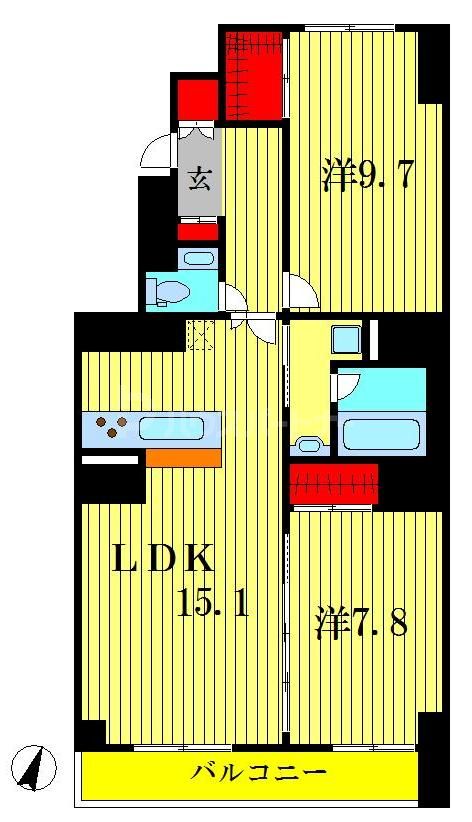2階の間取り図