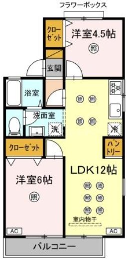 2階の間取り図