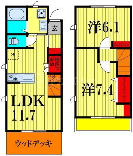 2階の間取り図
