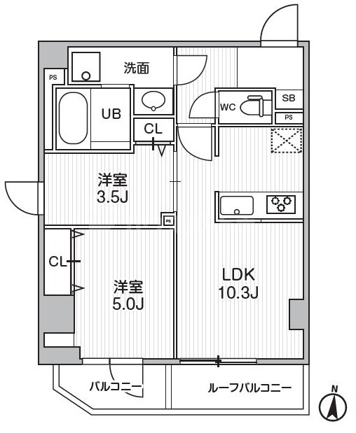 6階の間取り図