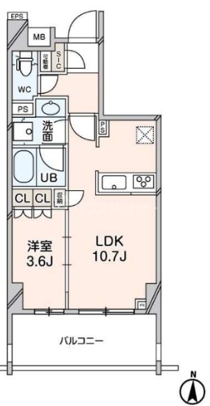 4階の間取り図