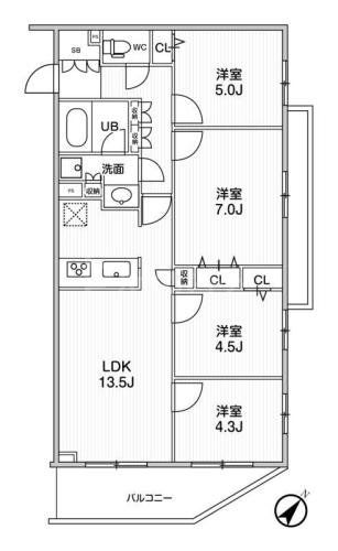 2階の間取り図
