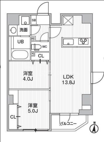2階の間取り図