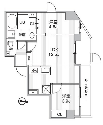 6階の間取り図