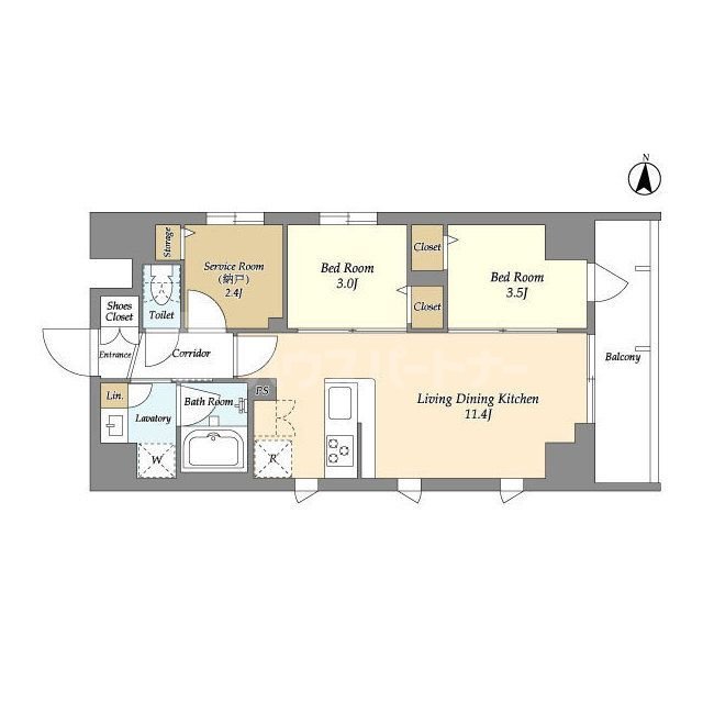 6階の間取り図