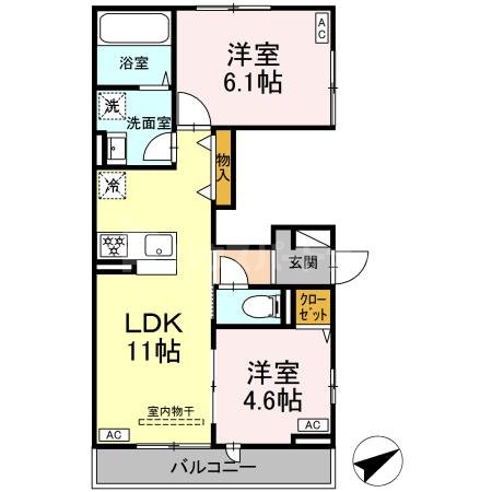 2階の間取り図