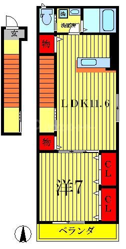 2階の間取り図