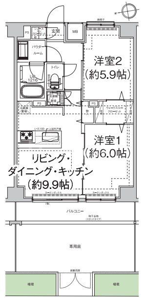 1階の間取り図