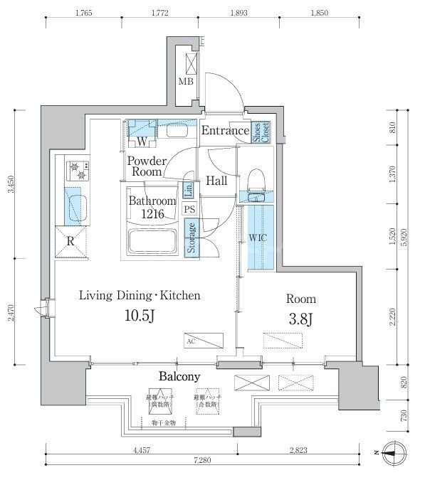 2階の間取り図