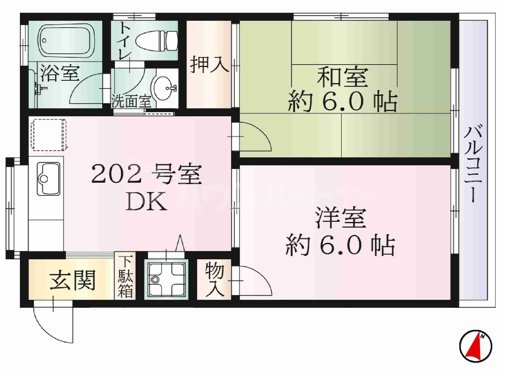 2階の間取り図