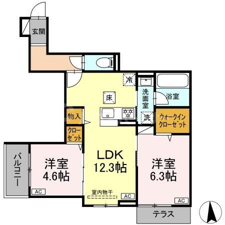 2階の間取り図