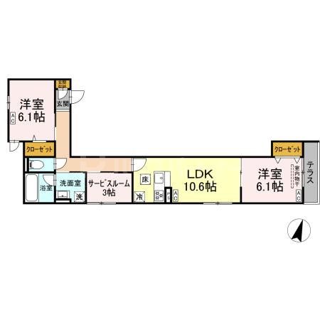 2階の間取り図