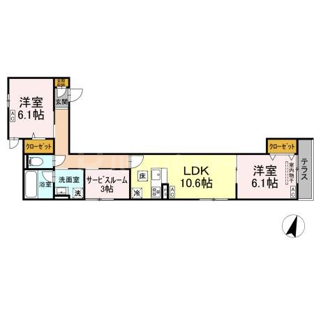 1階の間取り図