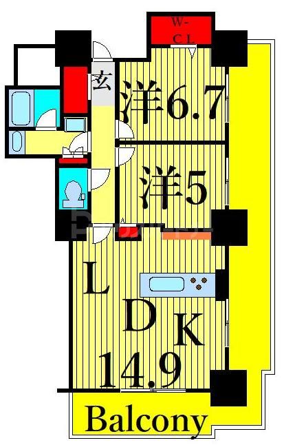 6階の間取り図