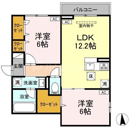 2階の間取り図