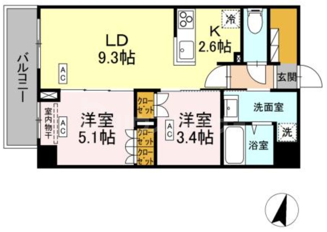 1階の間取り図