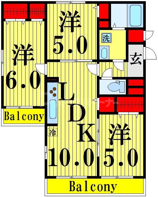 3階の間取り図