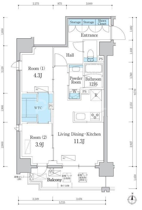 6階の間取り図