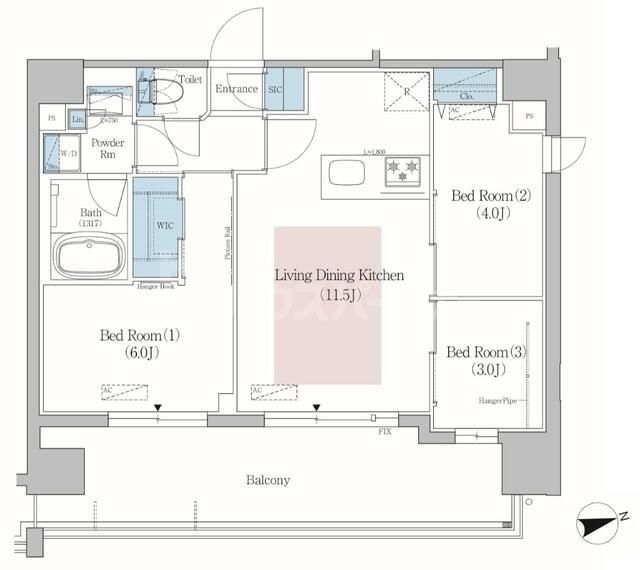 13階の間取り図
