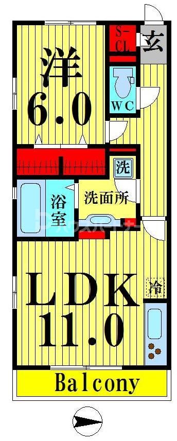 2階の間取り図