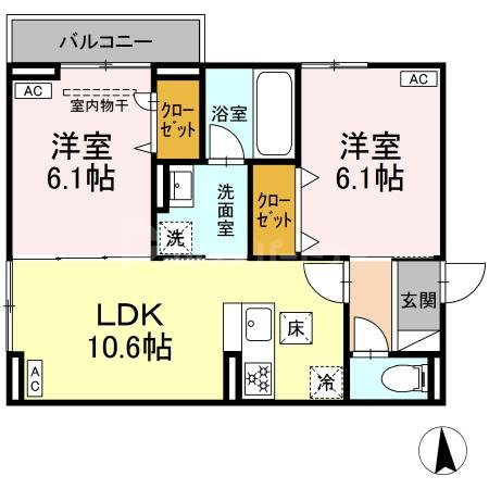 1階の間取り図