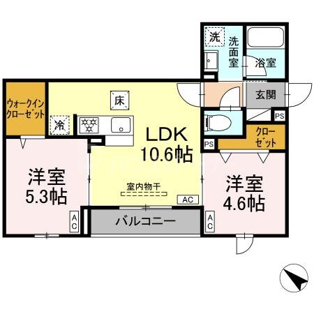1階の間取り図