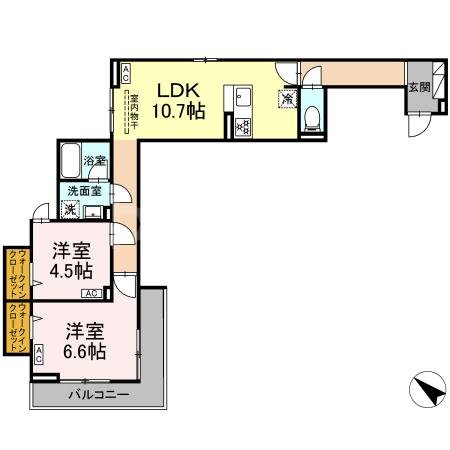 2階の間取り図