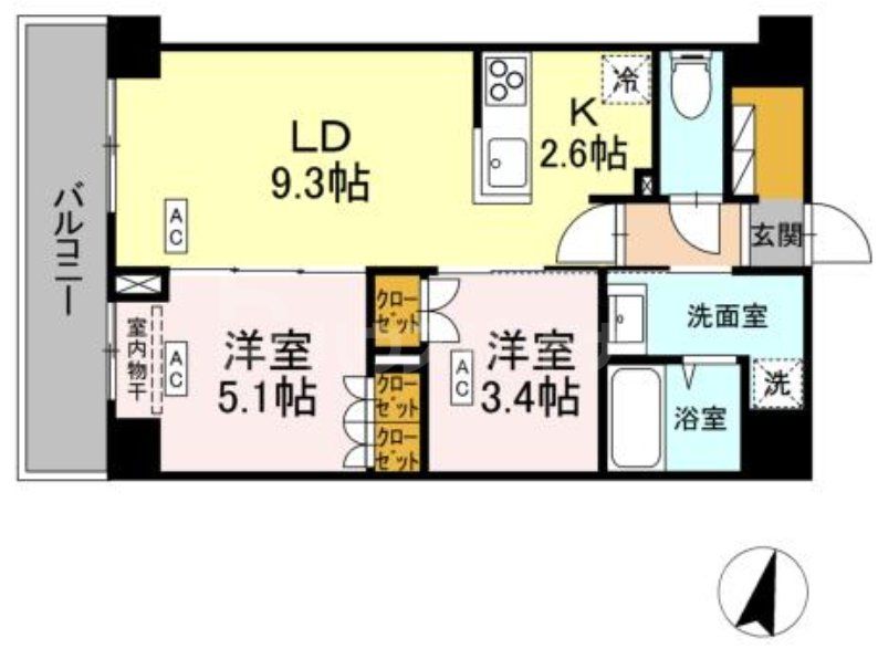 6階の間取り図