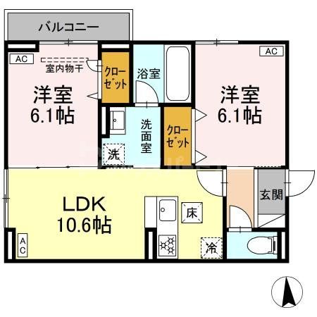 2階の間取り図