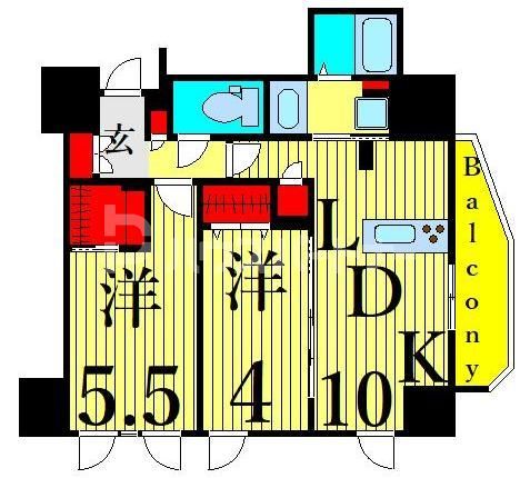 8階の間取り図