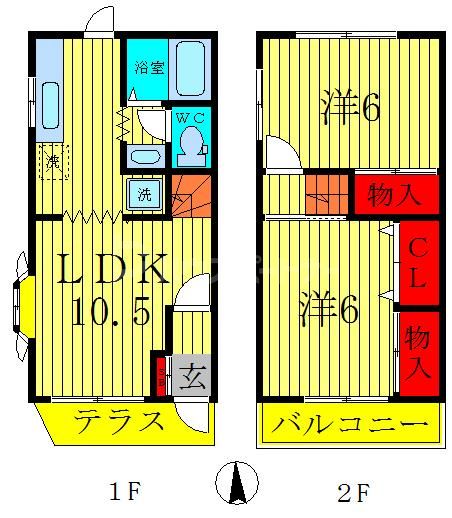 2階の間取り図